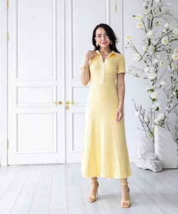 Robe Polo Longue en Maille Silhouette